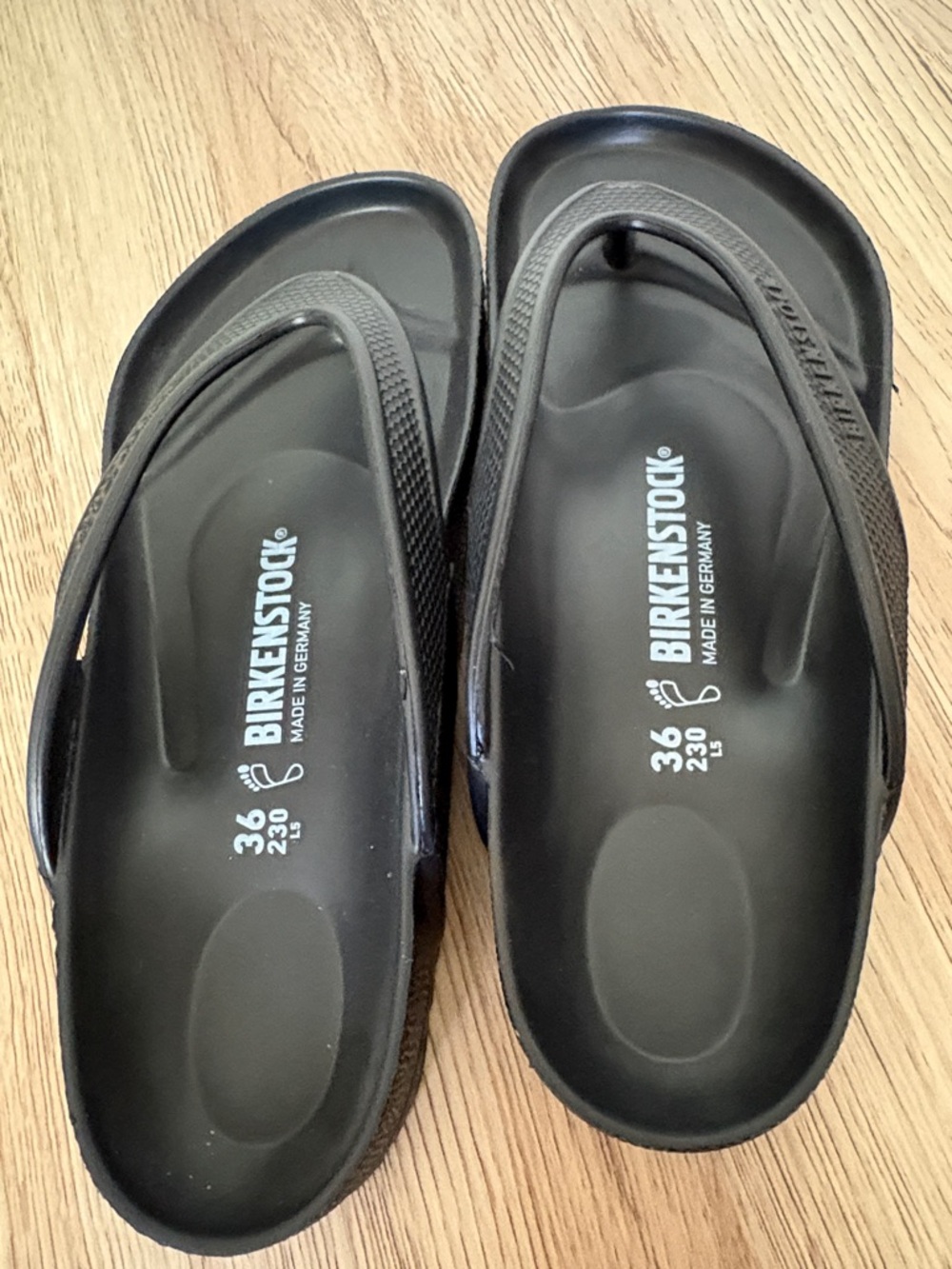 Birkenstock Black EVA Thong Sandals